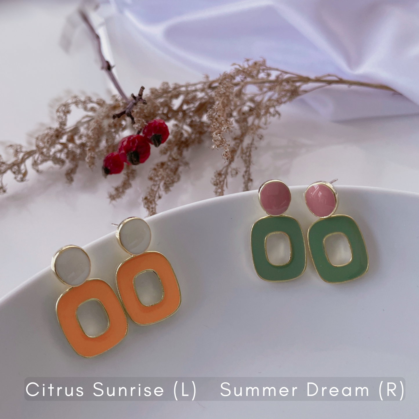 Joyful Earrings With Gift Bag and Card