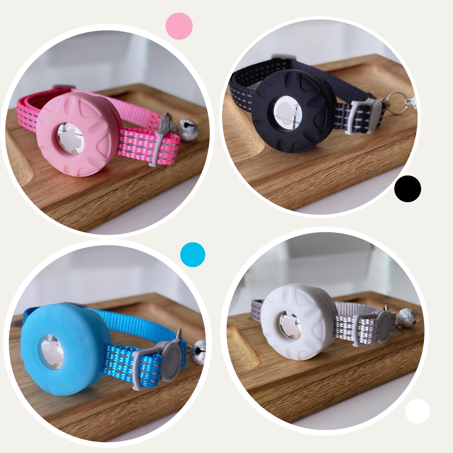 CHABAEBAE Safe & Comfy Airtag Collar For Cats & Small Dogs