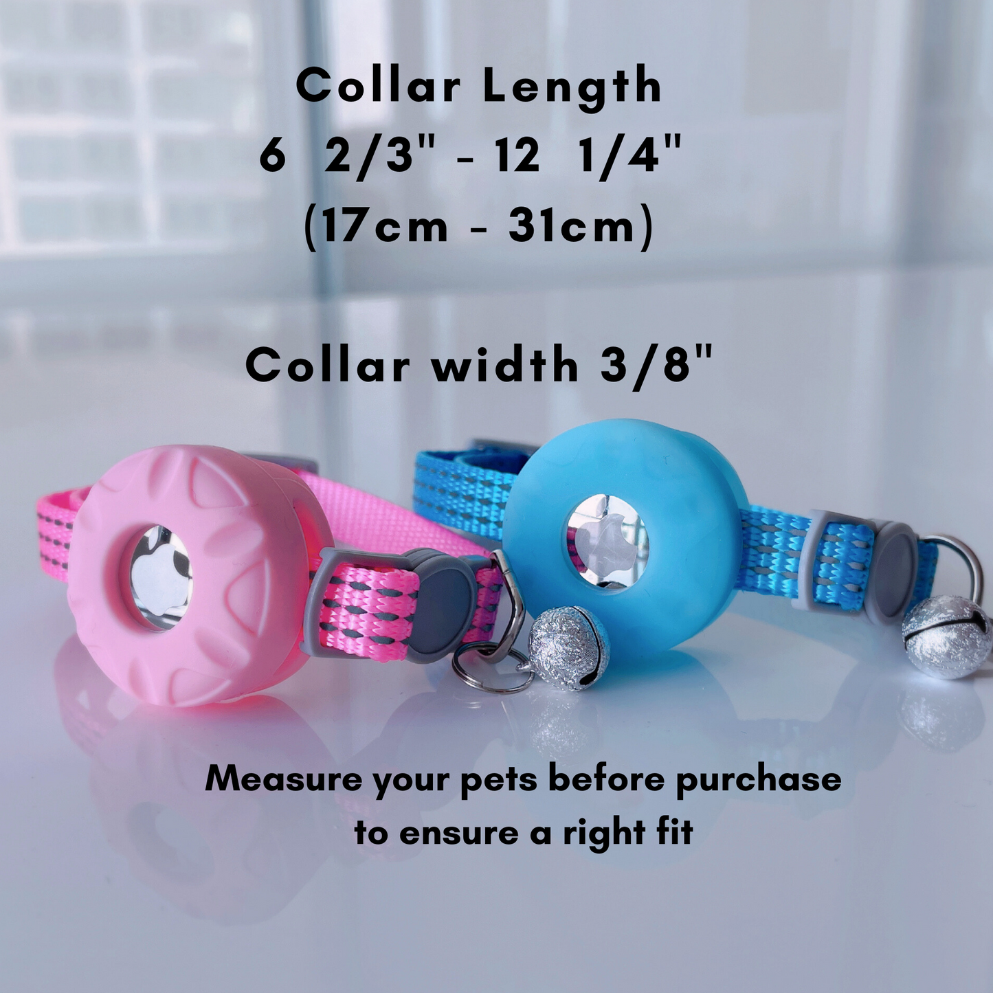 CHABAEBAE Safe & Comfy Airtag Collar For Cats & Small Dogs