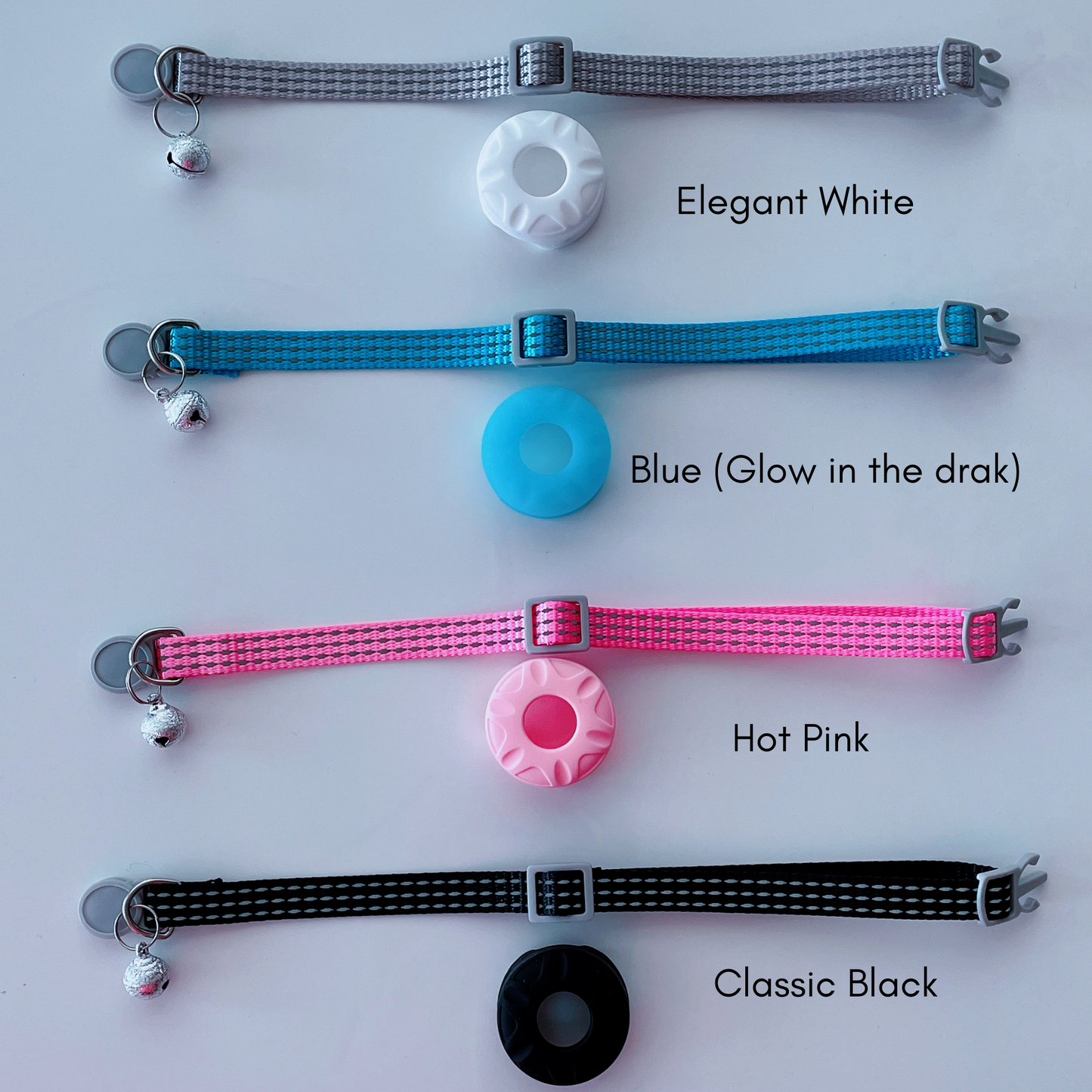 CHABAEBAE Safe & Comfy Airtag Collar For Cats & Small Dogs