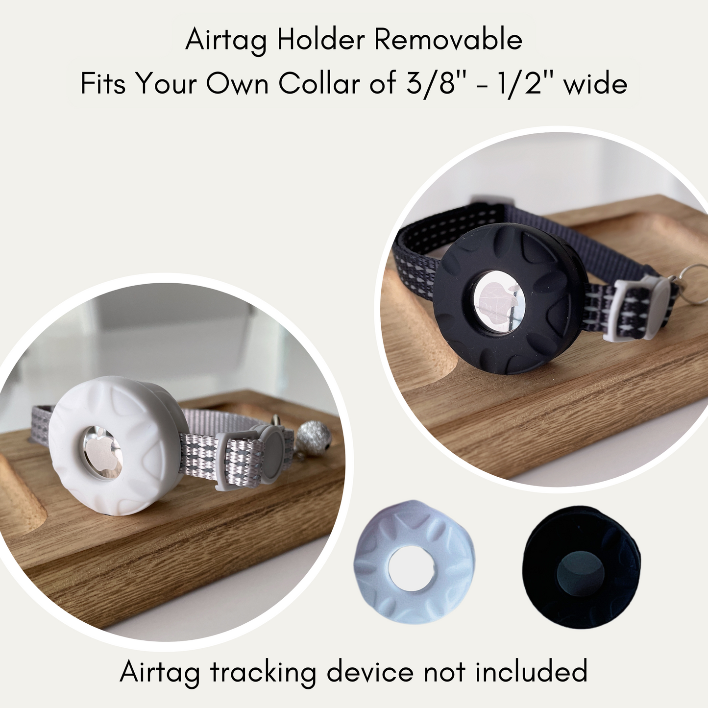 CHABAEBAE Safe & Comfy Airtag Collar For Cats & Small Dogs