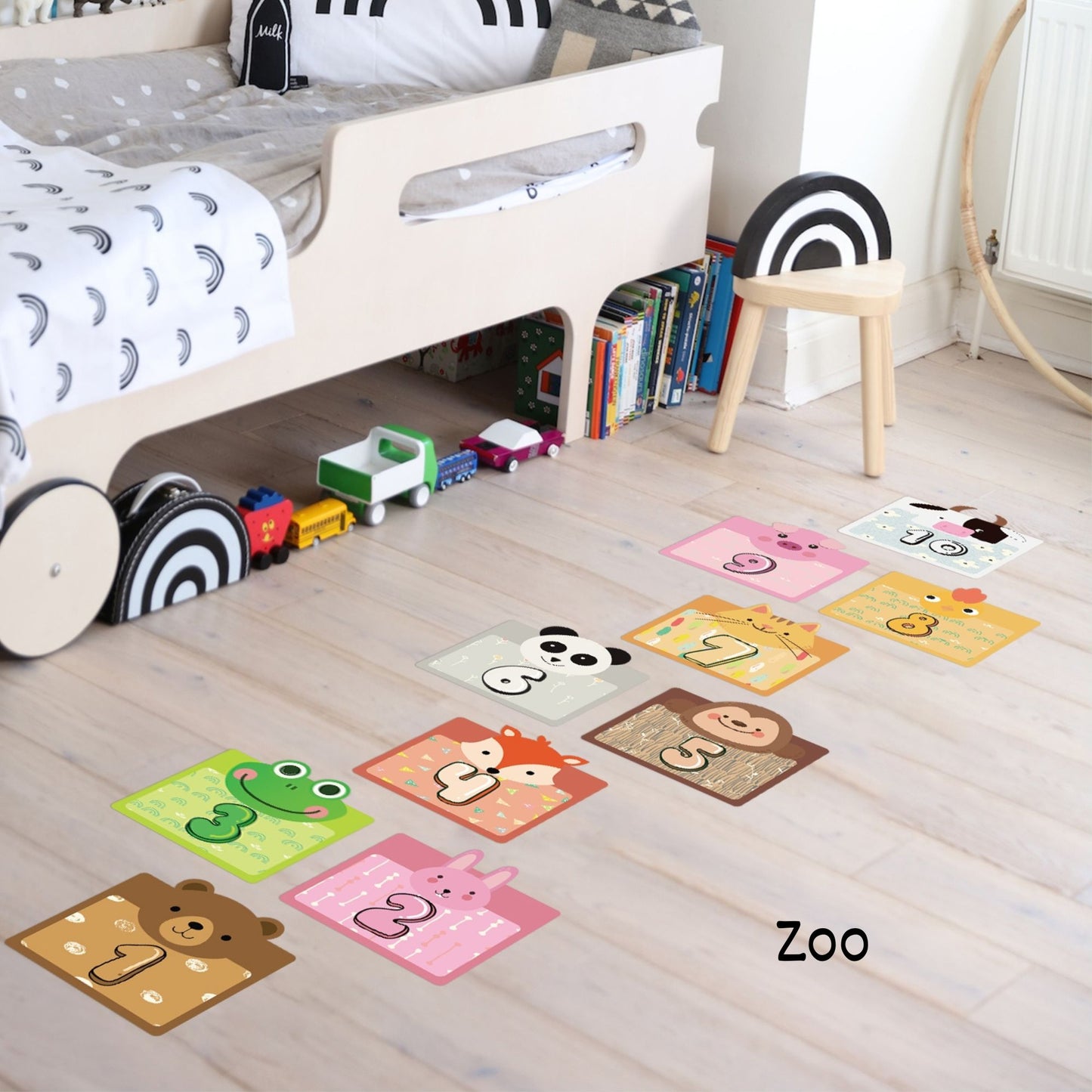 CHABAEBAE Fun Sensory Path Decals, Hopscotch Stickers