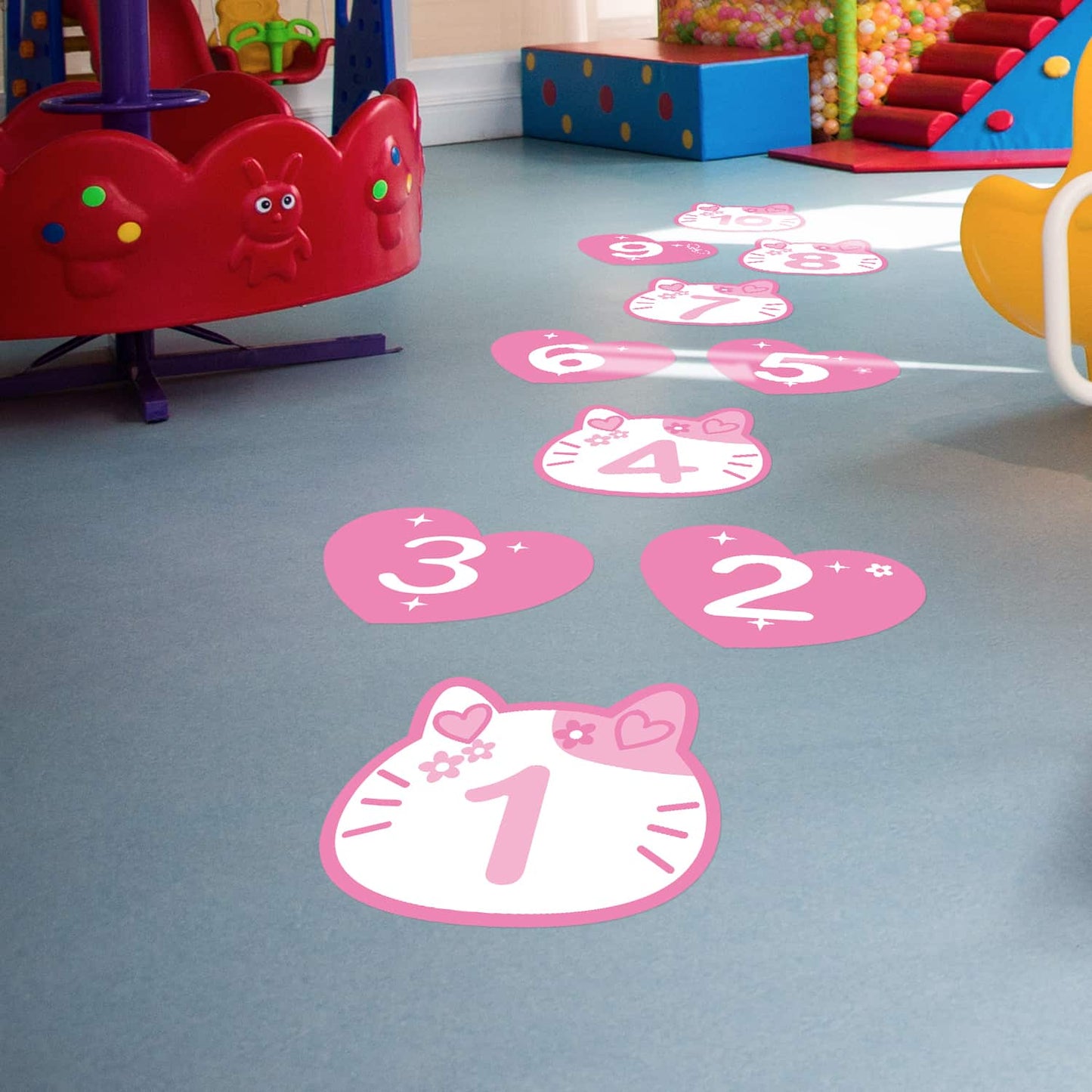CHABAEBAE Fun Sensory Path Decals, Hopscotch Stickers