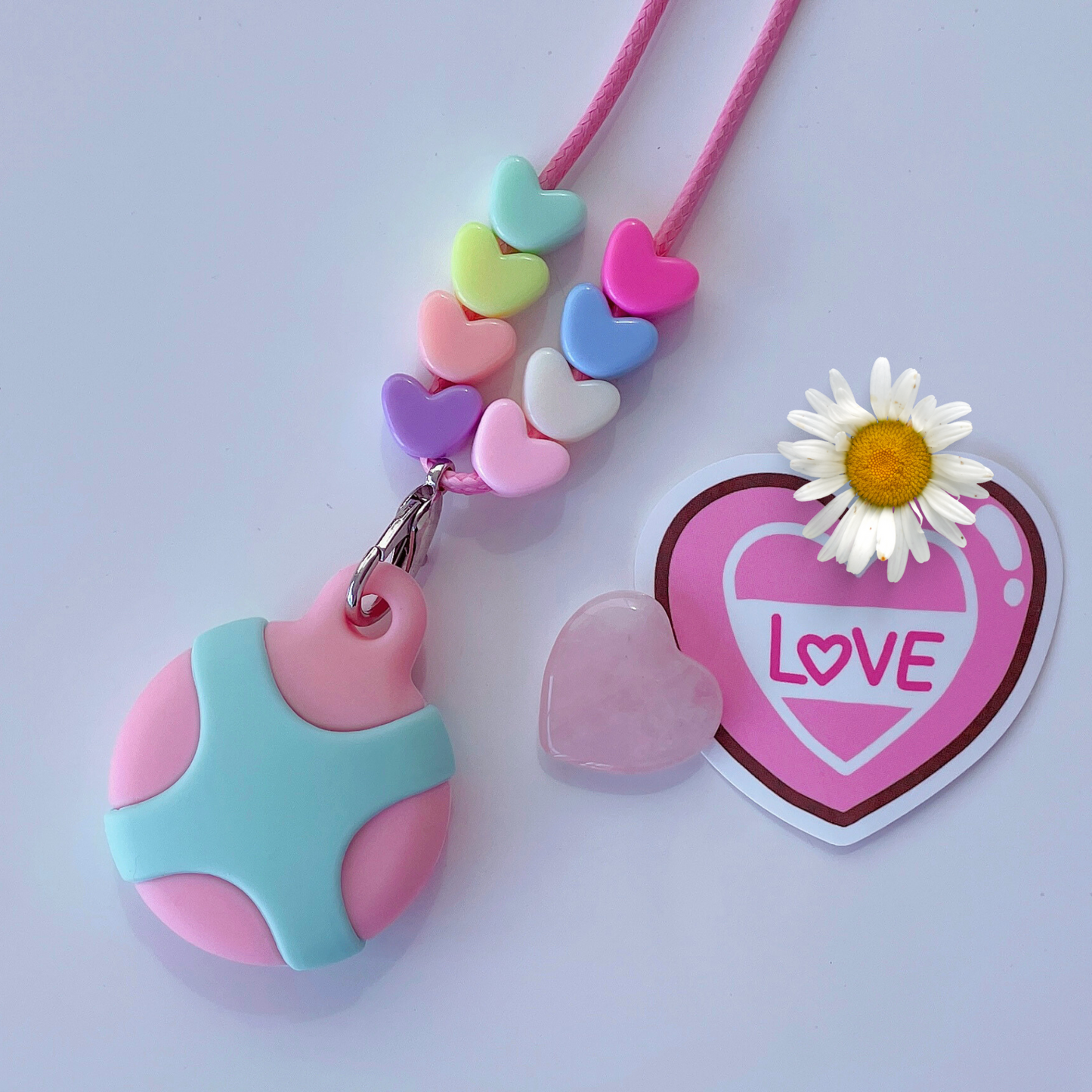 Deal - Happy Heart Keepsake Necklace & Keychain For Kids