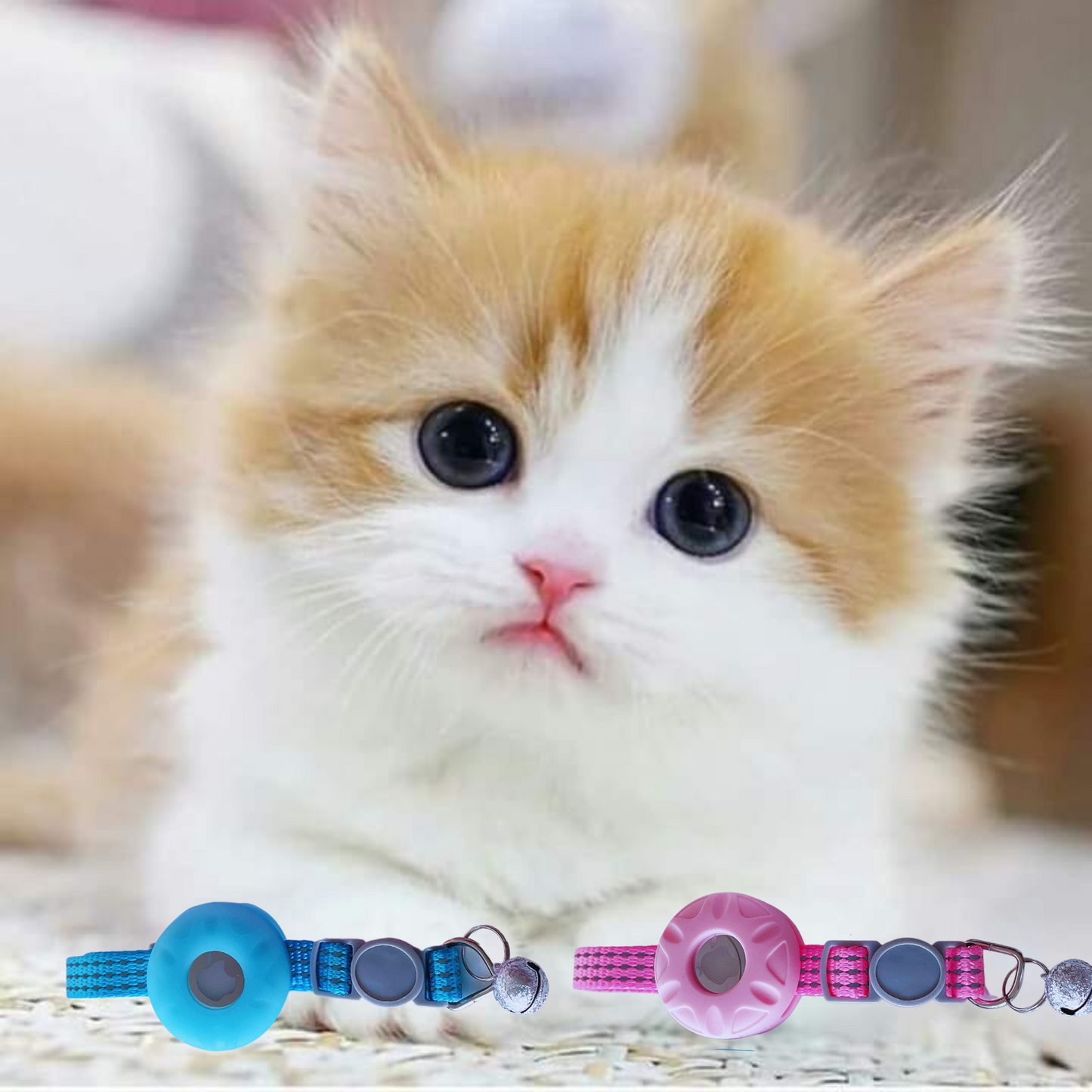 Deal - CHABAEBAE Safe & Comfy Airtag Collar For Cats & Small Dogs