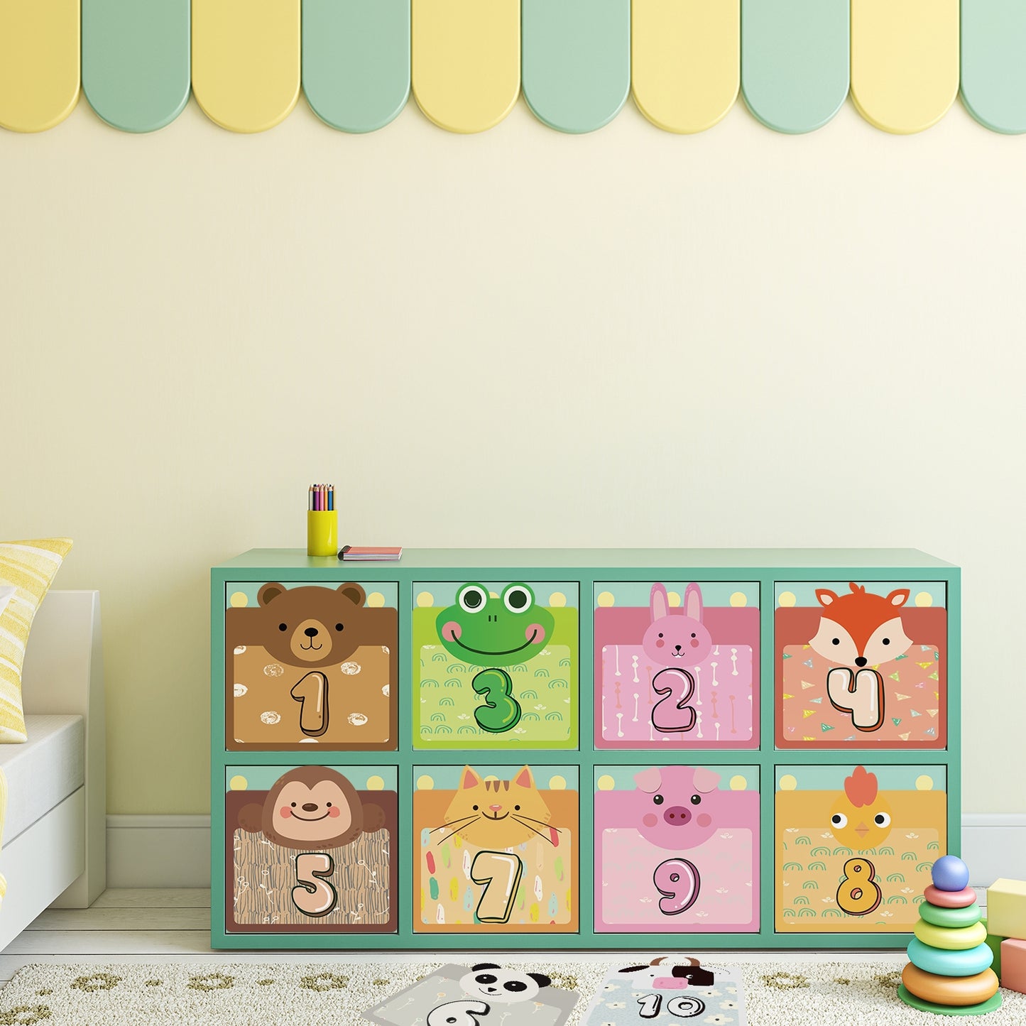 CHABAEBAE Fun Sensory Path Decals, Hopscotch Stickers