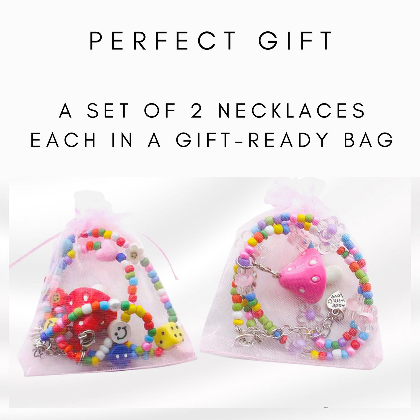 Deal - CHABAEBAE Mushroom Necklaces - 2pc