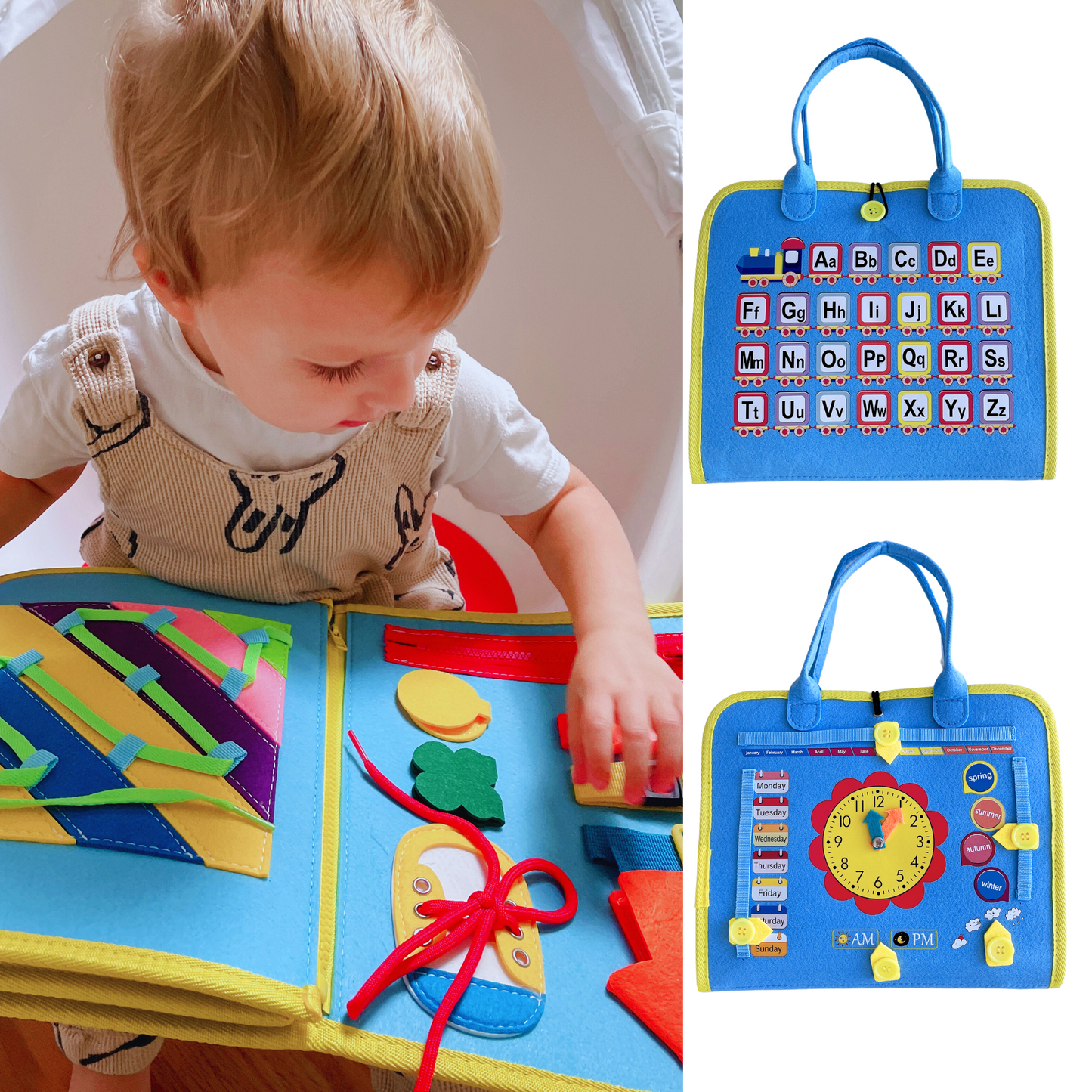 CHABAEBAE Montessori Toddler Montessori Busy Book, Busy Board, Quiet Book