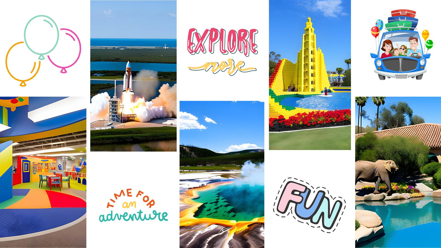 Free Download List: 10 Kid-friendly Places to Visit (US) (Printable)