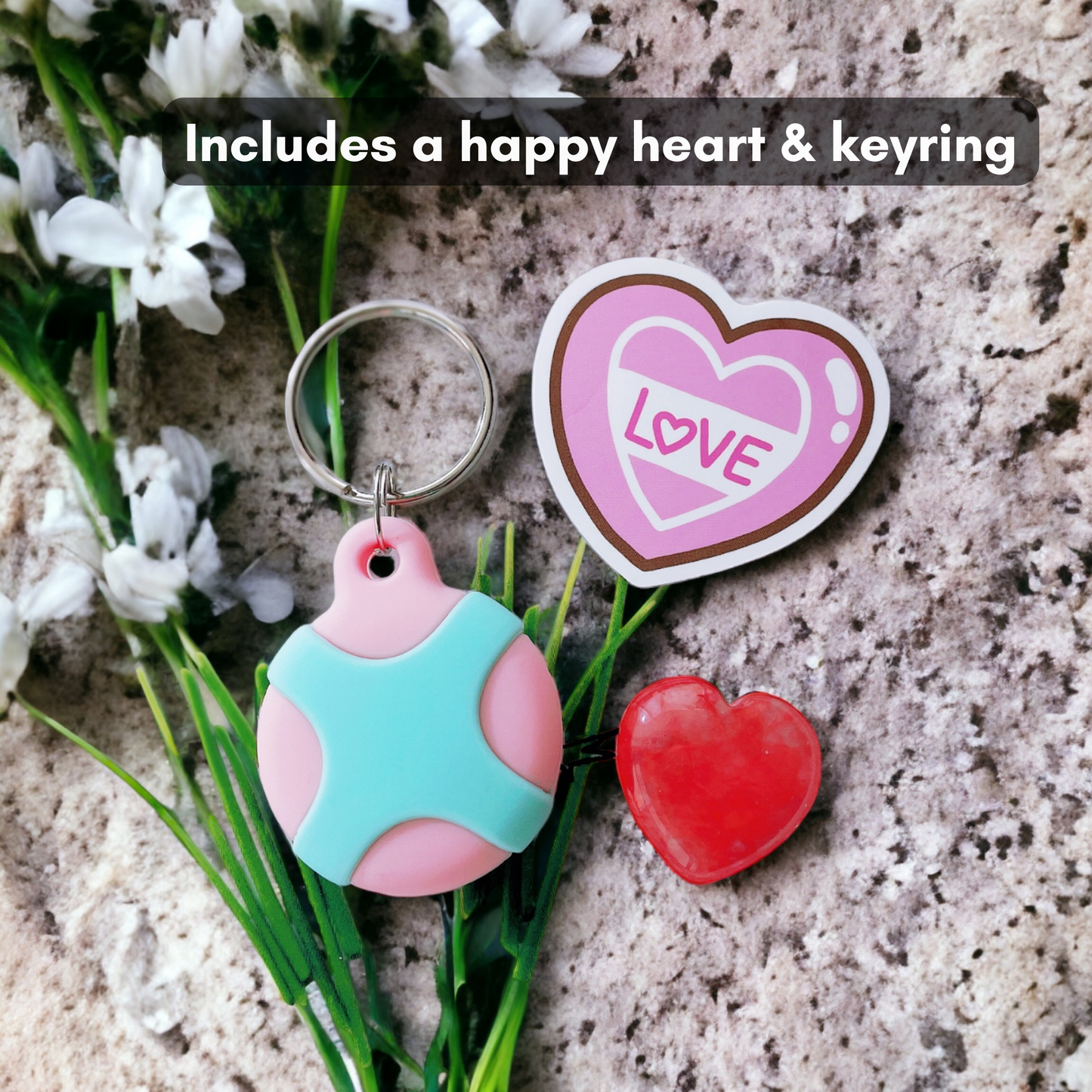 Deal - Happy Heart Keepsake Necklace & Keychain For Kids