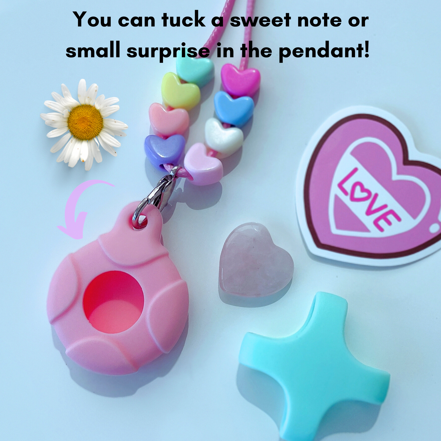Happy Heart Keepsake Necklace & Keychain For Kids