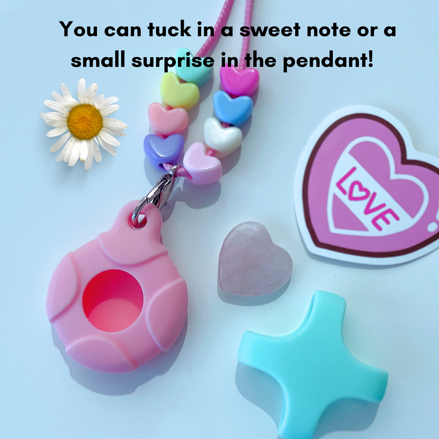 Deal - Happy Heart Keepsake Necklace & Keychain For Kids
