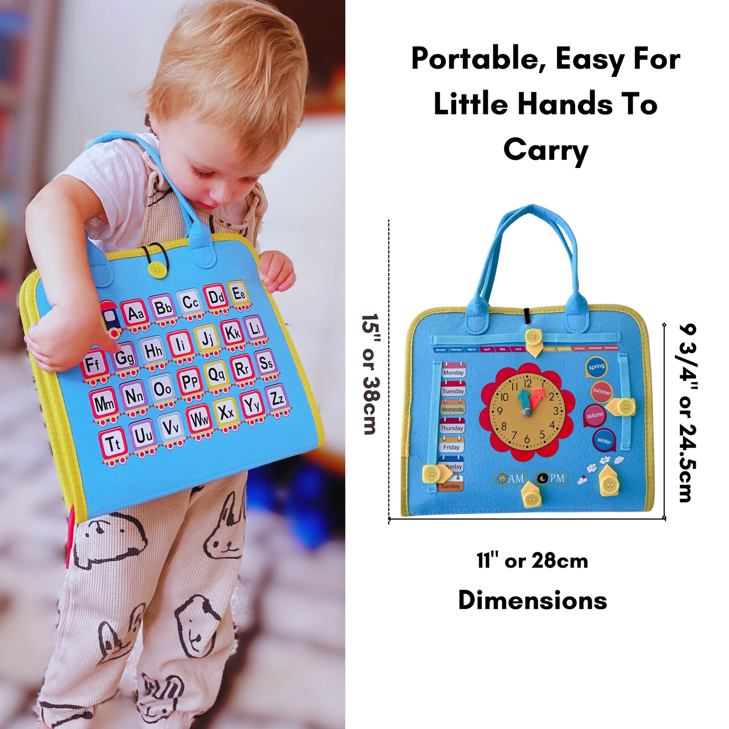 CHABAEBAE Montessori Toddler Montessori Busy Book, Busy Board, Quiet Book