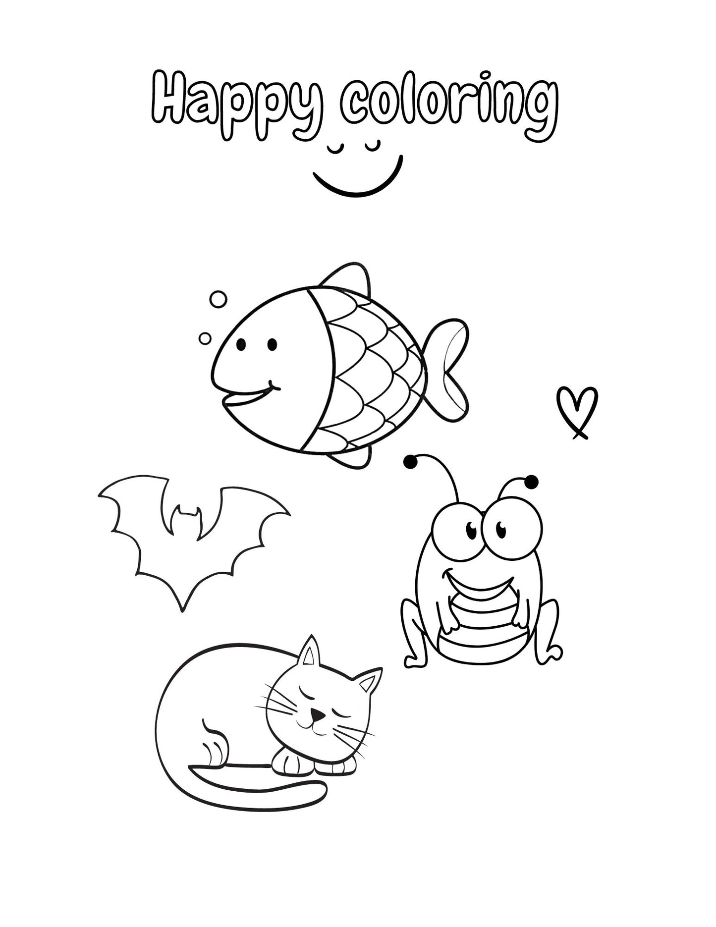 Happy Coloring, Digital Printables