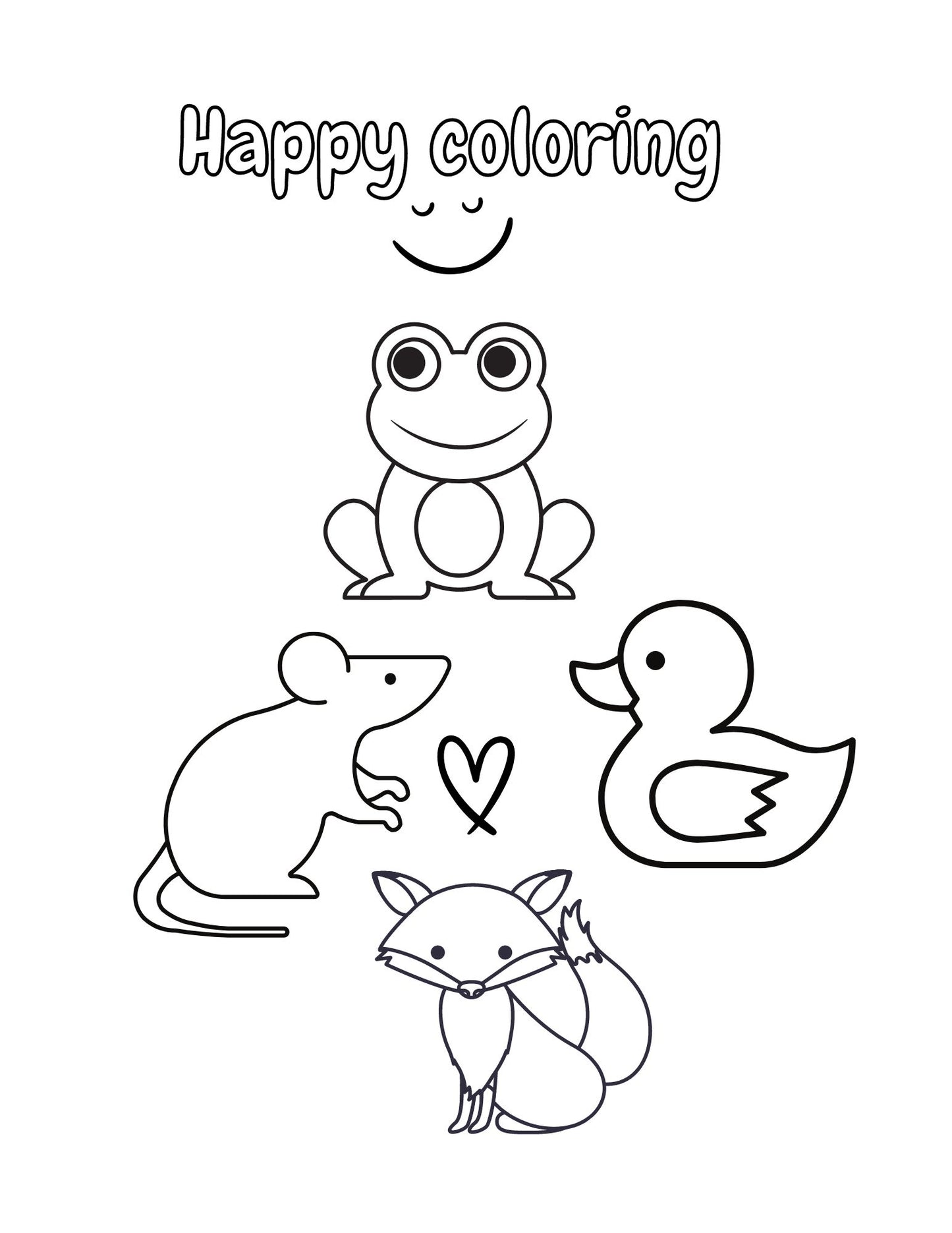 Happy Coloring, Digital Printables