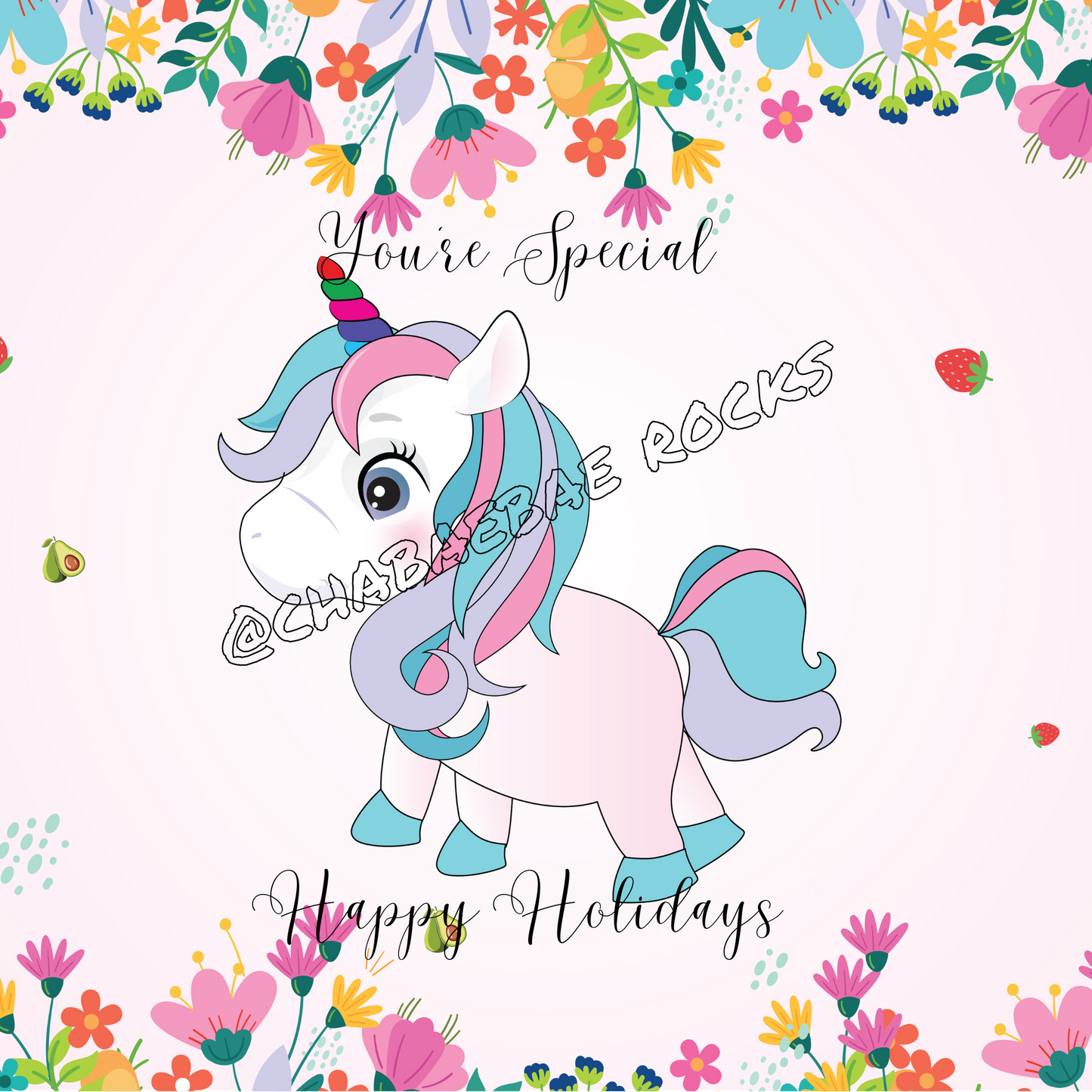 Unicorn Greeting Cards, Digital, Printable (2 Cards)