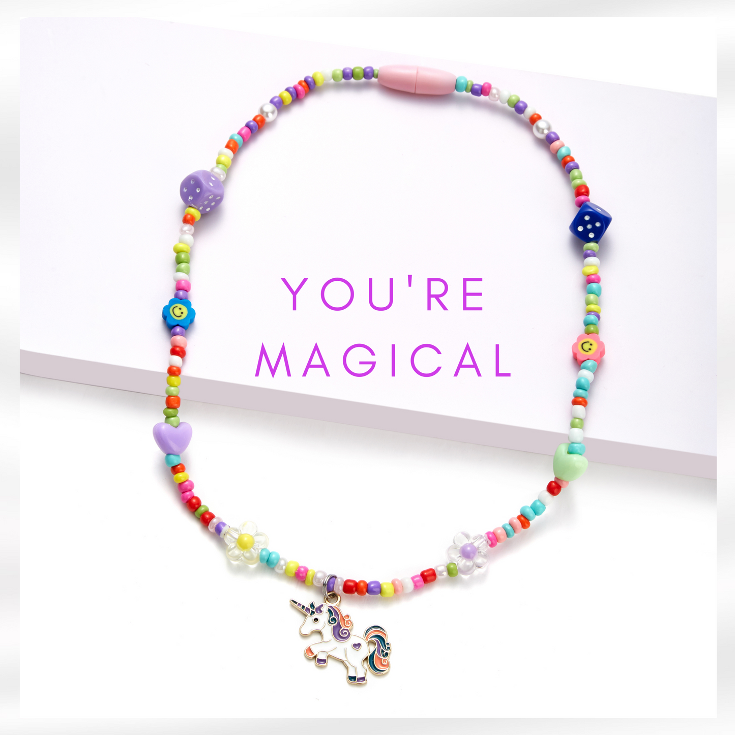 CHABAEBAE Stretchable Unicorn Necklace