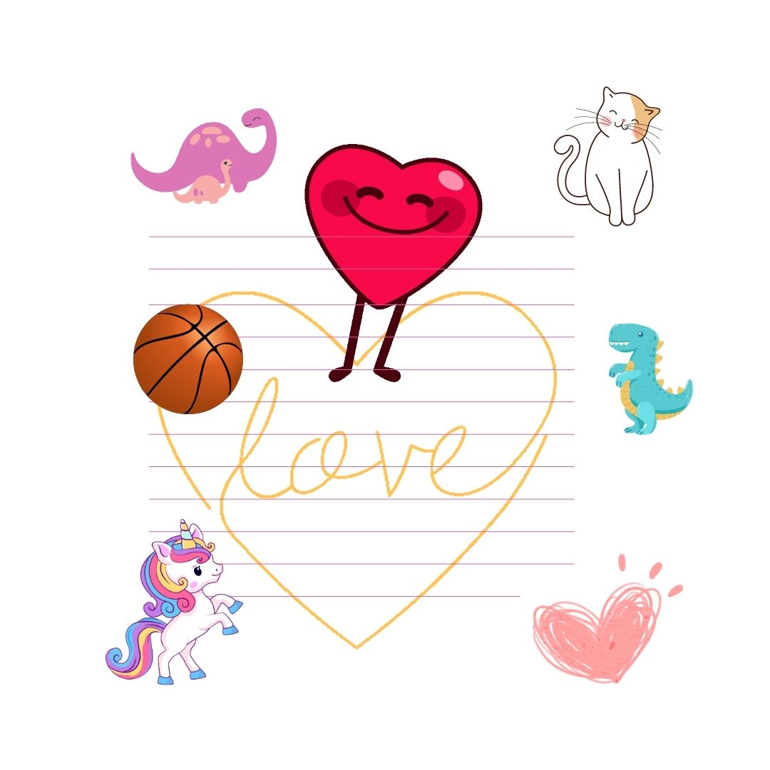 Love In Writing, Adorable Letters, Digital Printable