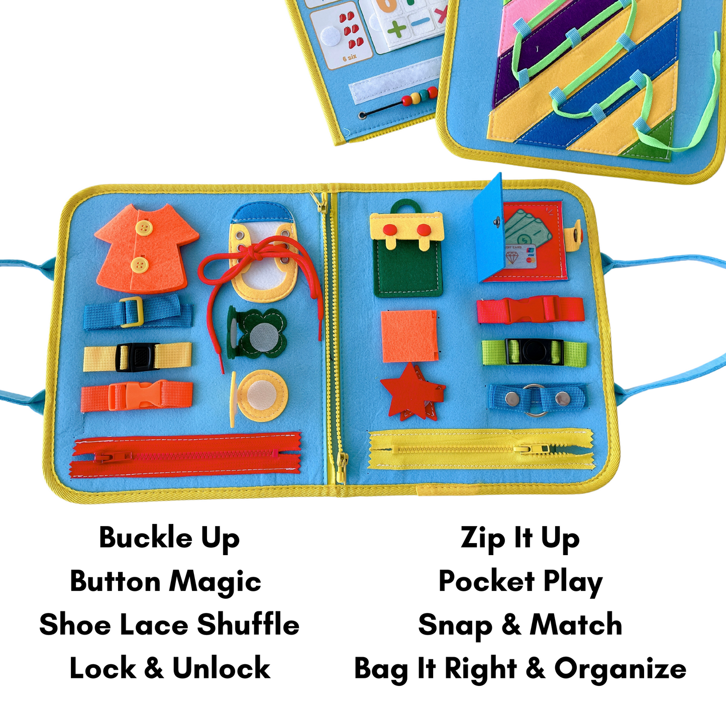 CHABAEBAE Montessori Toddler Montessori Busy Book, Busy Board, Quiet Book