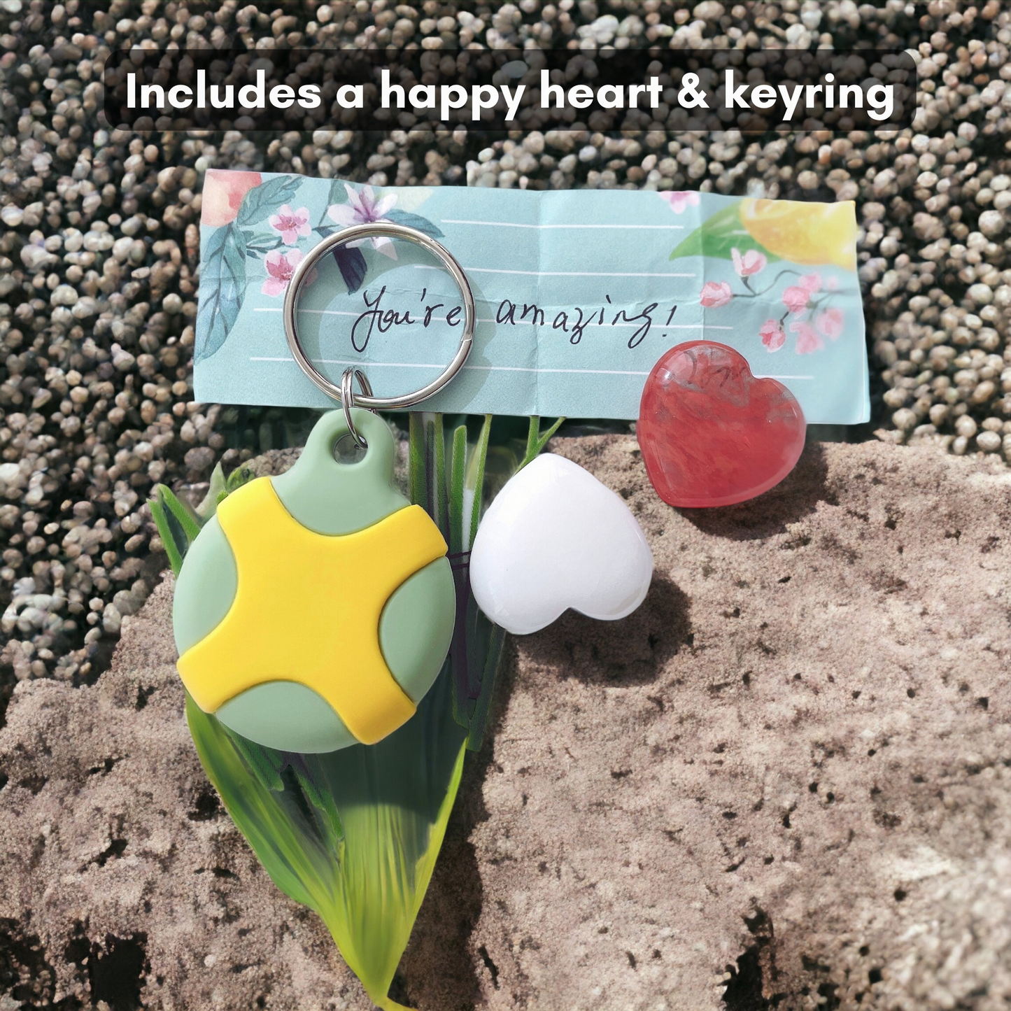 Deal - Happy Heart Keepsake Keychain & Necklace For Kids