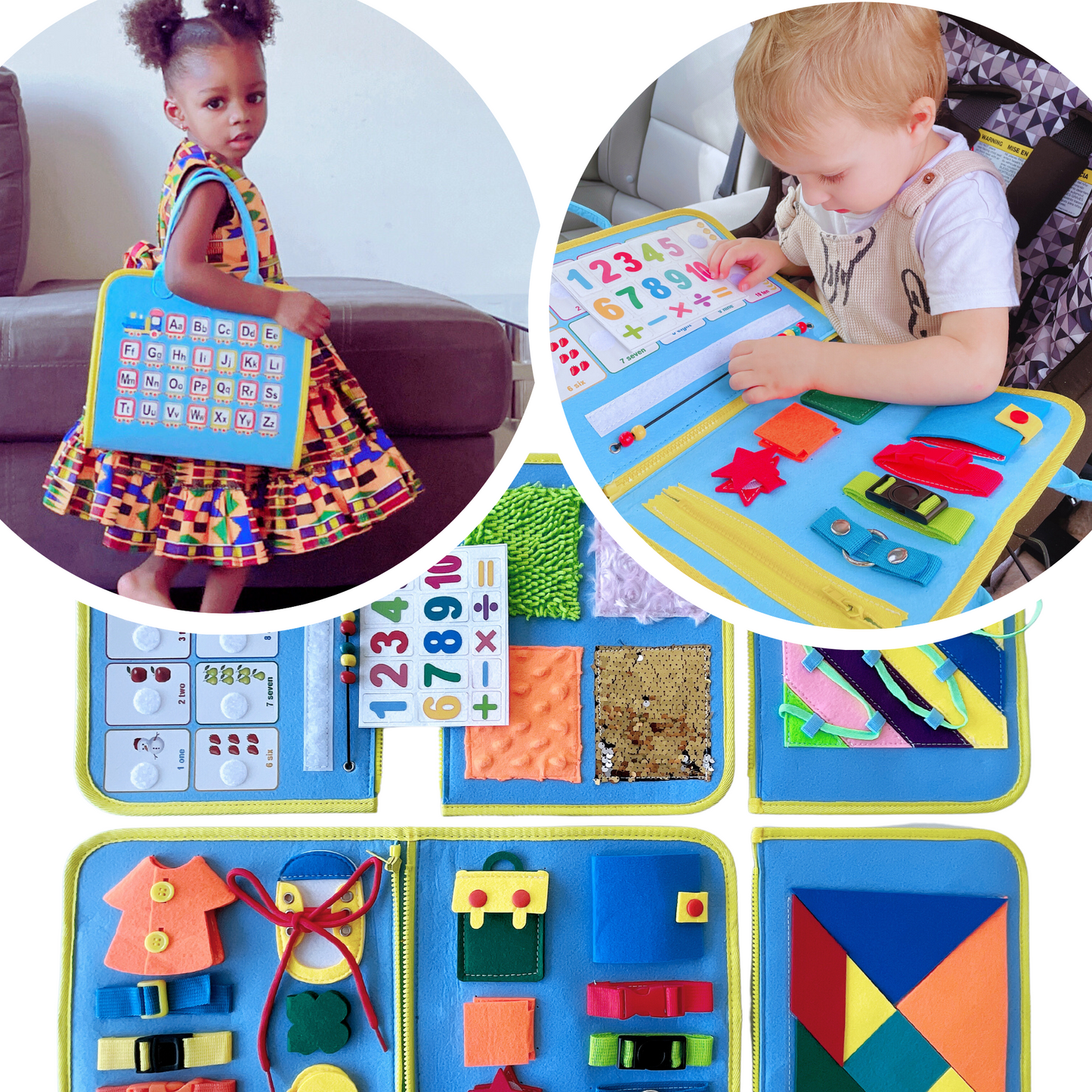 Deal - CHABAEBAE Montessori Toddler Sensory Learning Busy Board | Free U.S. Shipping