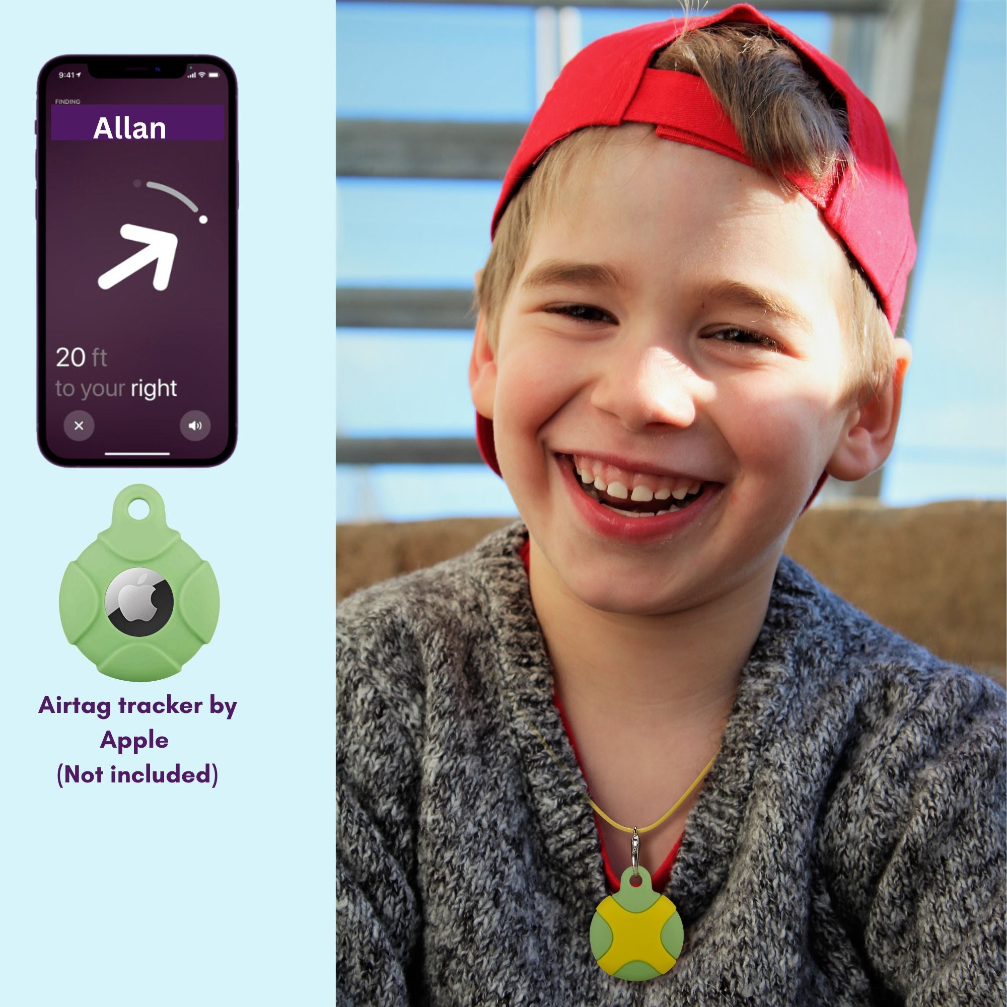 YIPINJIA Necklace for AirTag Kids, Air Tag Hidden Adjustable India | Ubuy