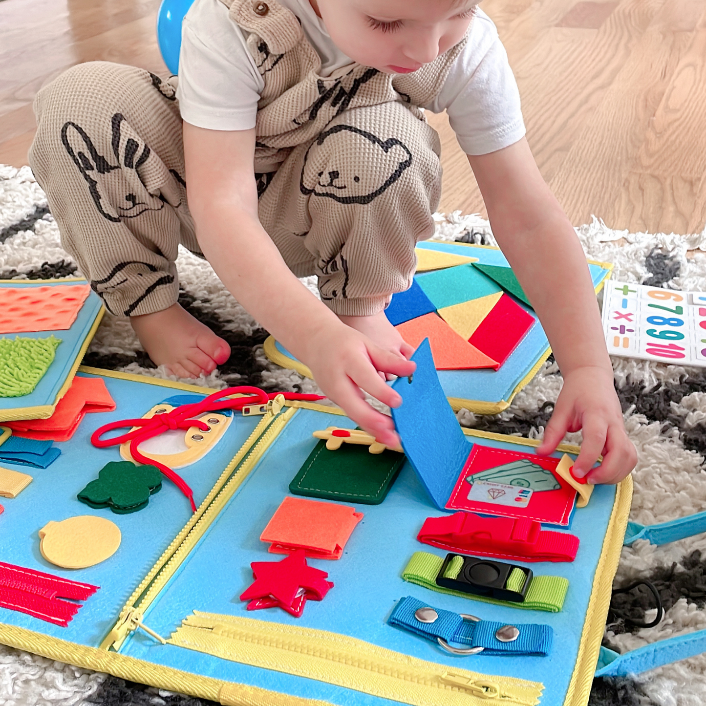 Deal - CHABAEBAE Montessori Toddler Sensory Learning Busy Board | Free U.S. Shipping