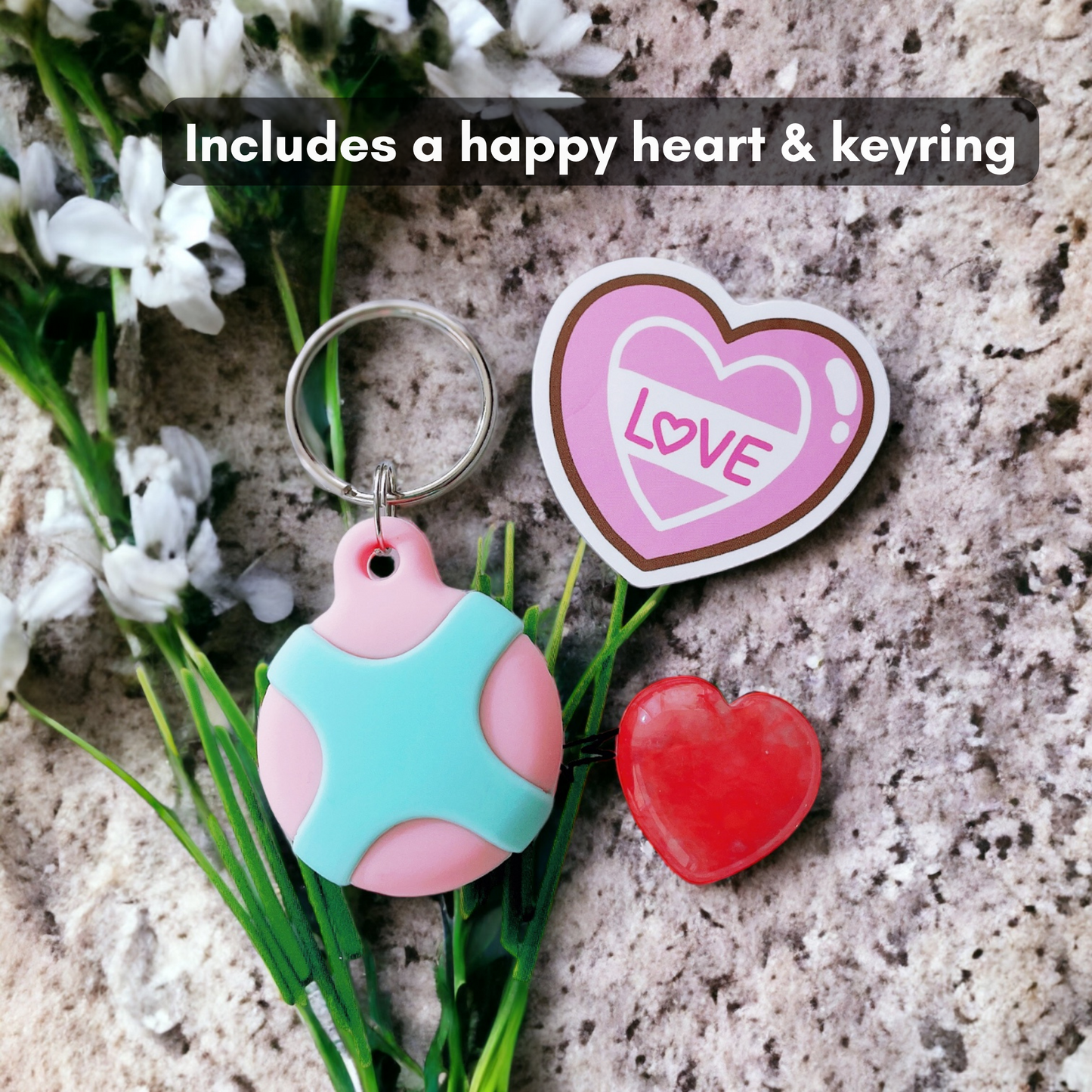 Happy Heart Keepsake Necklace & Keychain For Kids
