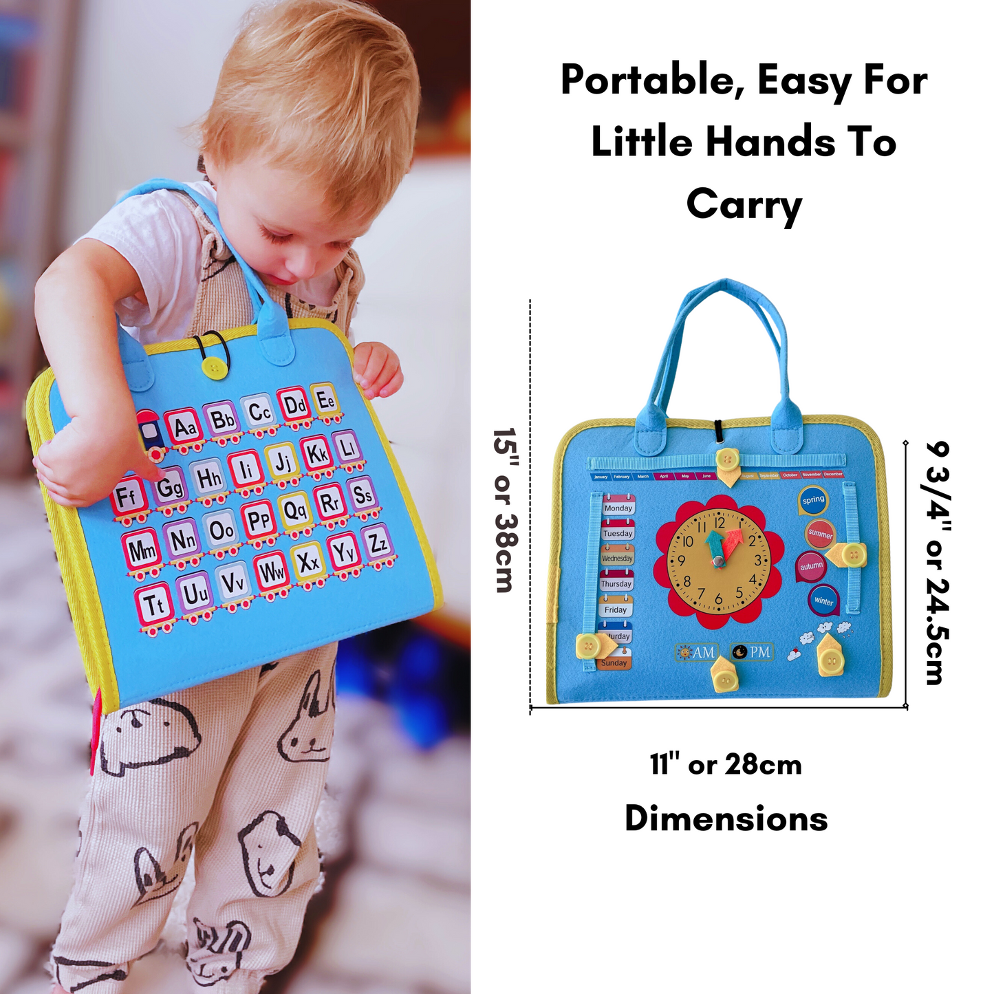 Deal - CHABAEBAE Montessori Toddler Sensory Learning Busy Board | Free U.S. Shipping