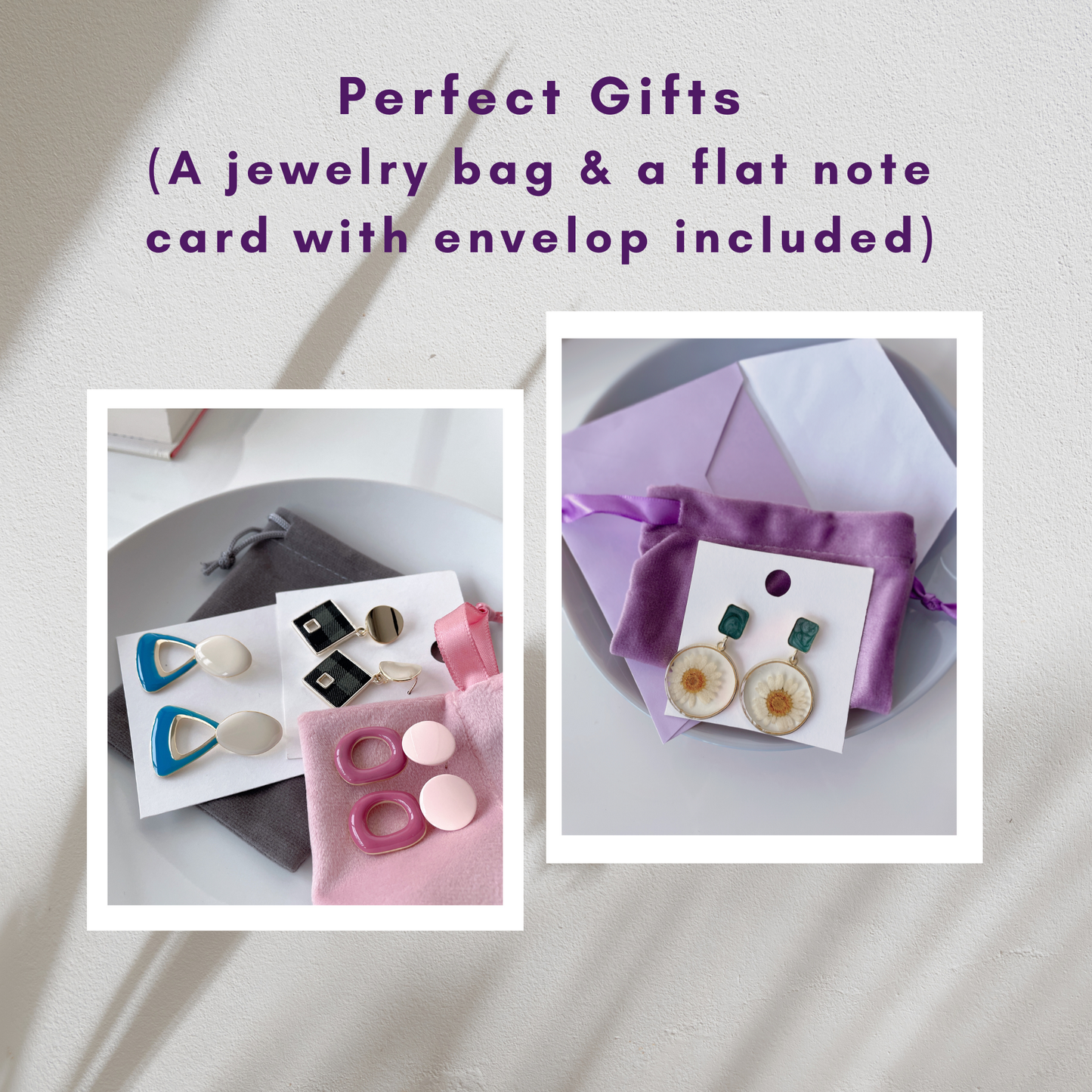 Joyful Earrings With Gift Bag and Card